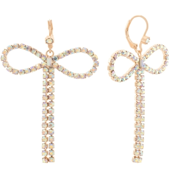 Betsey Johnson Jewelry - Betsey Johnson Elegant Gold Bow Earrings